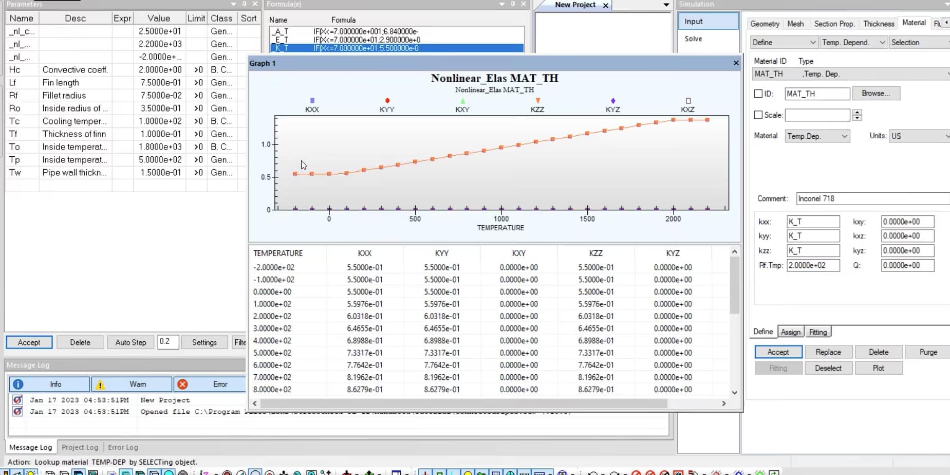 StressCheck Demo: Thermo-Mechanical Analysis with Temperature-Dependent Material Properties