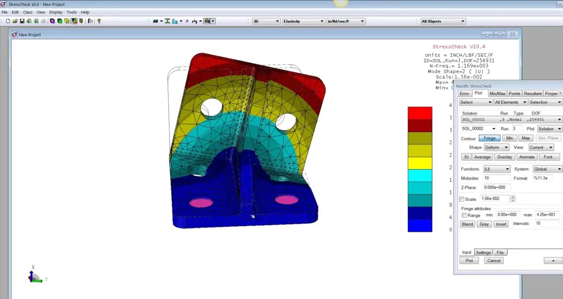 StressCheck Demo: Bracket Modal Analysis