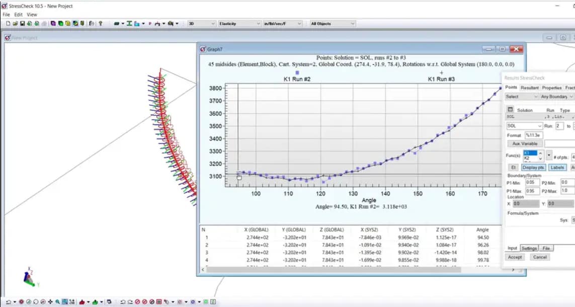 StressCheck Demo: Part-Thru Crack SIFs for Stiffened Lug