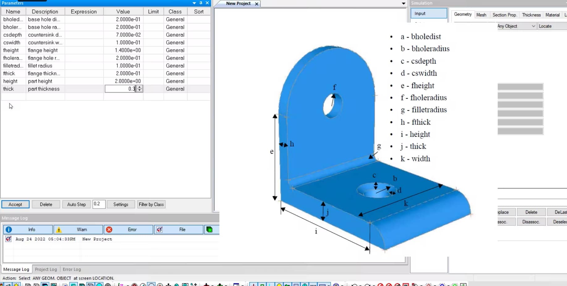 StressCheck Tutorial: Parametric Solid Modeling of a 3D Bracket