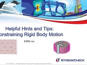 Helpful Hints and Tips: Constraining Rigid Body Motion