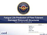 ESRD + NAVAIR Flaw-Tolerant Presentation Now Available