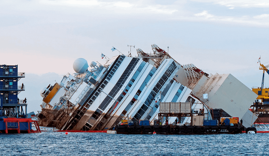 Variational Crimes and Refloating the Costa Concordia