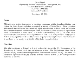 Equilibrium of nodal forces in the h- and p-versions of the FEM