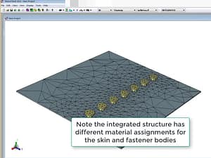 StressCheck Tutorial: 3D Modeling of a Skin-Stiffener-Fasteners Assembly (Partial Contact)