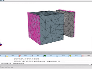 StressCheck Tutorial: Multi-Body Contact Analysis of a Block and Half-Cylinder