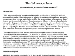 The Girkmann Challenge Problem