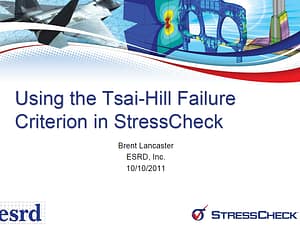 Helpful Hints and Tips: Tsai Hill Failure Criterion