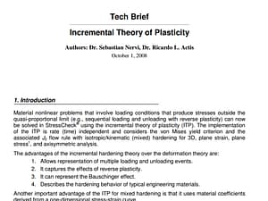 Incremental Plasticity Technical Brief