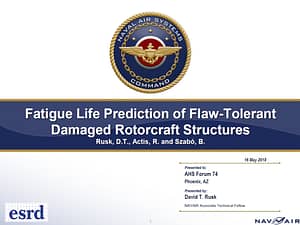 Fatigue Life Prediction of Flaw-Tolerant Damaged Rotorcraft Structures