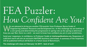 ESRD Poses FEA Puzzler in NAFEMS Benchmark Magazine October 2018
