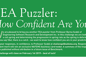 ESRD Poses FEA Puzzler in NAFEMS Benchmark Magazine October 2018