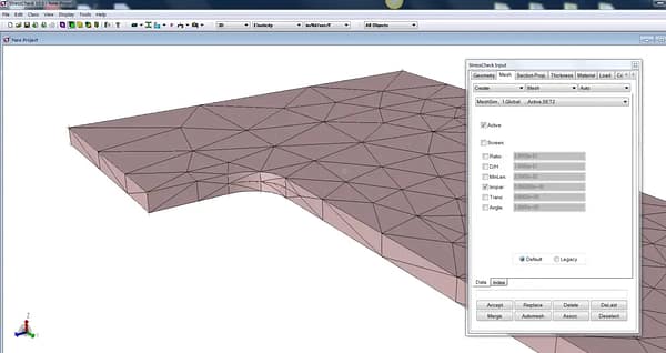 StressCheck Tutorial: Guiding the MeshSim Automesher with Imprint and Boolean-Union Operations