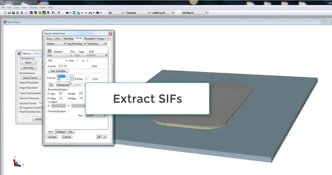 StressCheck Demo: Bonded Composite Repair Patch for Cracked Hole