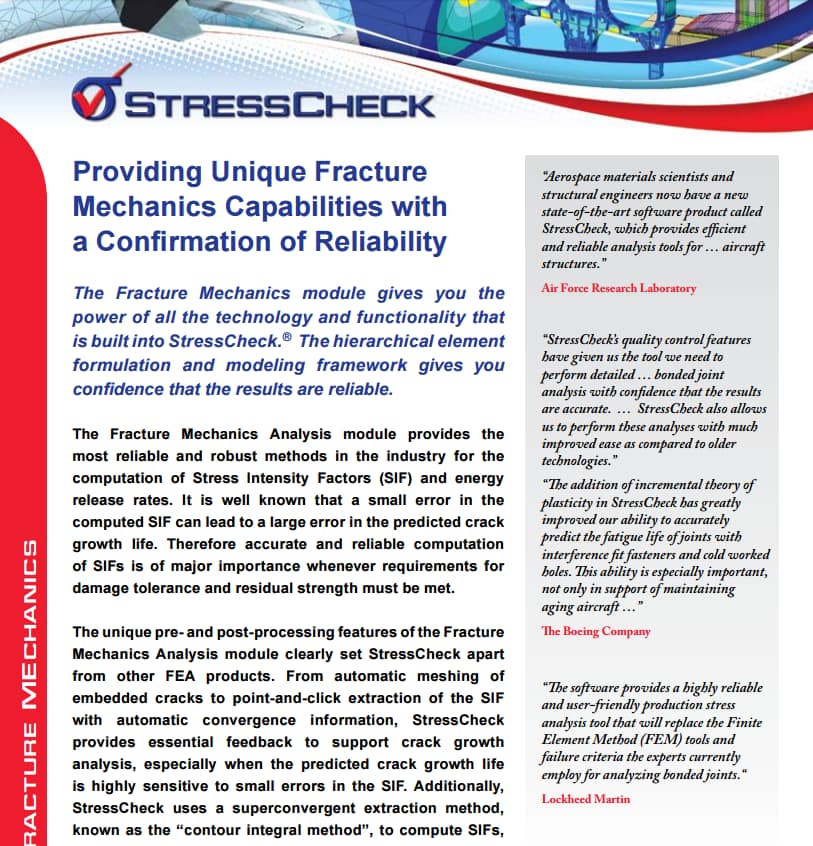 Fracture Mechanics Analysis Product Brief
