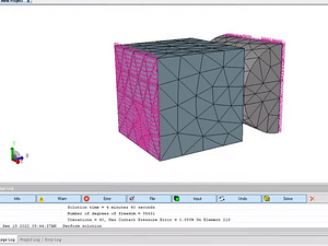 StressCheck Tutorial: Multi-Body Contact Analysis of a Block and Half-Cylinder