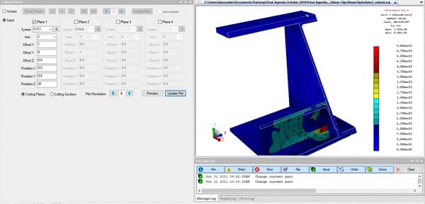 StressCheck Tutorial: Using Cutting Planes for Model Viewing and Live Results Processing