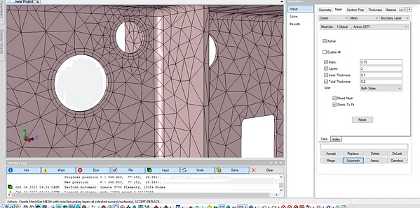 StressCheck Tutorial: Mixed (Hexa/Penta) Boundary Layer Automesh Refinement