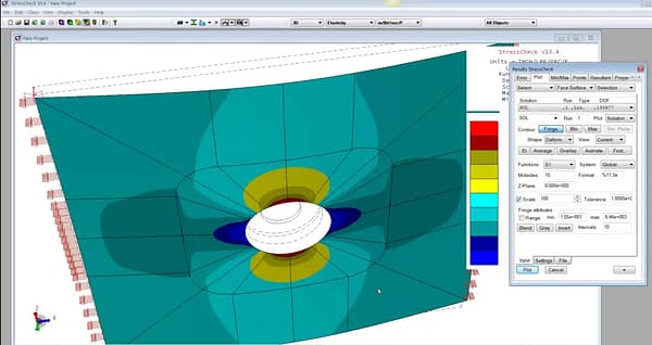 StressCheck Tutorial: Laminated Composite Repair Patch Part III - Geometric Nonlinear Analysis
