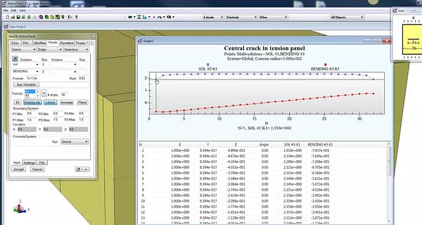 StressCheck Demo: Centrally Cracked Panel in Tension and Bending