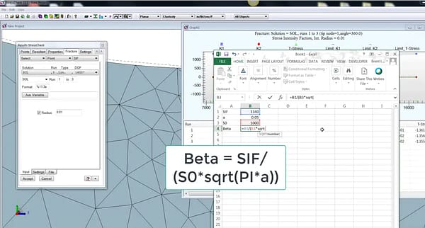 StressCheck Tutorial: Computation of Kt and Crack Initiation Beta Factor for a 2D Notched Plate in Tension