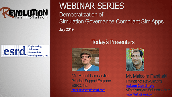 Democratization of Simulation Governance-Compliant Sim Apps Webinar Slides