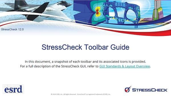 StressCheck Professional Toolbar Guide