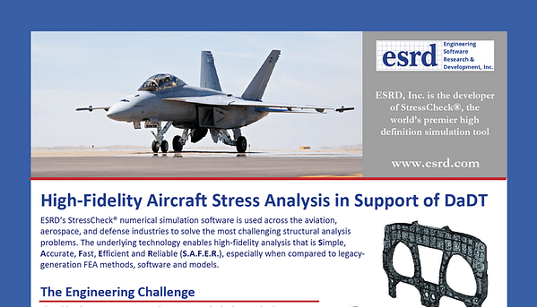 Application Brief: High-Fidelity Aircraft Stress Analysis in Support of DaDT