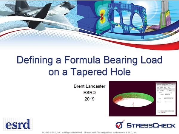 Helpful Hints and Tips: Defining a Formula Bearing Load on a Tapered Hole
