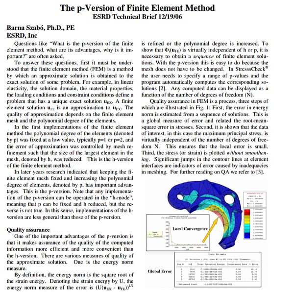 Introduction to P-Version FEM Technical Brief