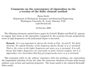 Eigenvalue convergence in the p-version of the FEM