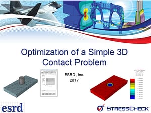 Helpful Hints and Tips: Optimization of a Simple 3D Contact Problem