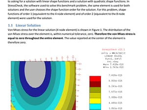 NAFEMS Benchmark Problem 01 Solution