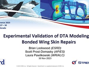Experimental Validation of DTA Modeling of Bonded Wing Skin Repairs