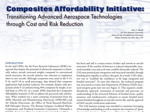 CAI: Transitioning Advanced Aerospace Technologies Through Cost and Risk Reduction