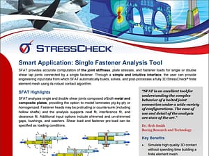 Single Fastener Analysis Tool Product Brief