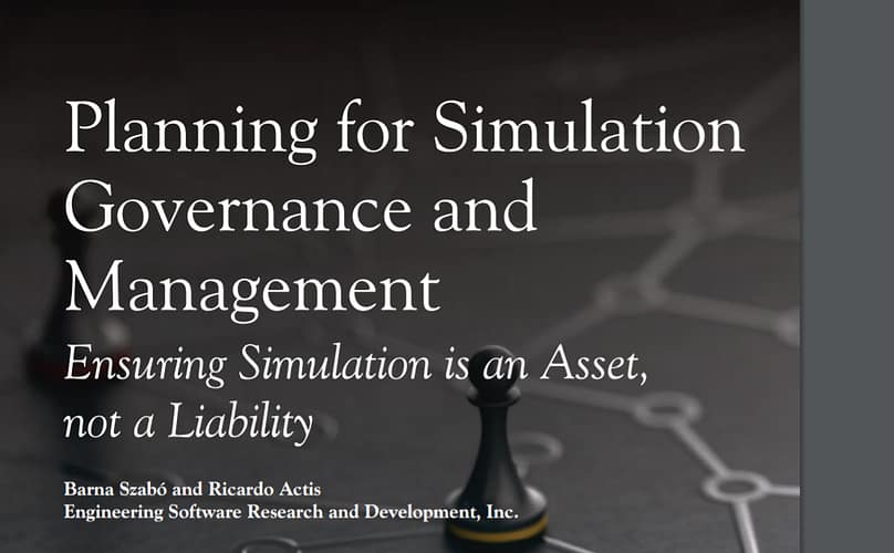 ESRD Pens SimGov Article for July 2021 NAFEMS Benchmark Magazine