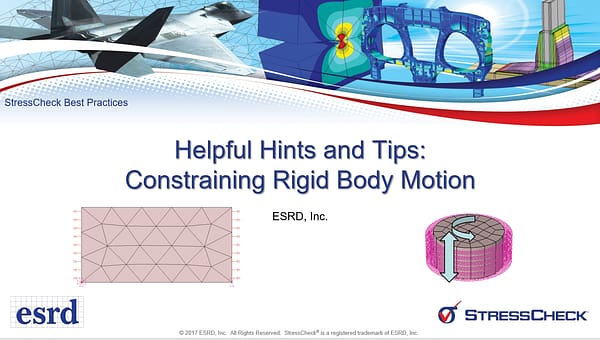 Helpful Hints and Tips: Constraining Rigid Body Motion