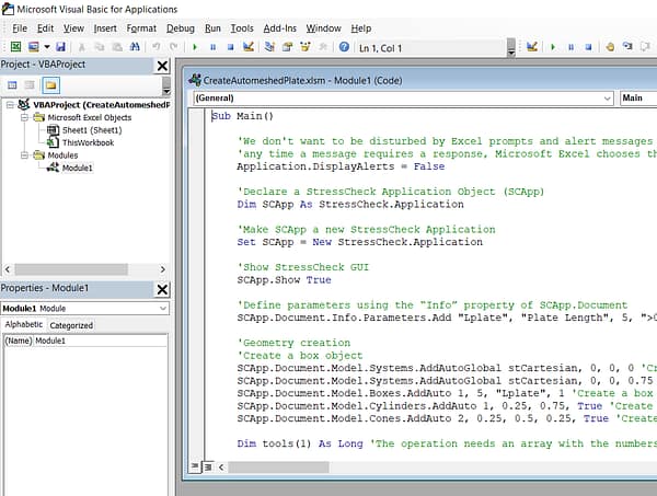 Helpful Hints and Tips: Advanced StressCheck Automation - Model Setup & Analysis (Excel VBA)