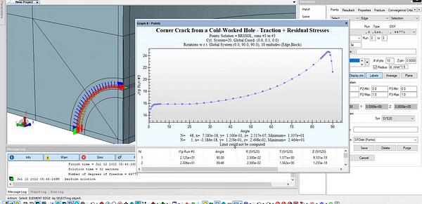 StressCheck Tutorial: Incorporating CX Residual Stresses in SIF and J-integral Extractions