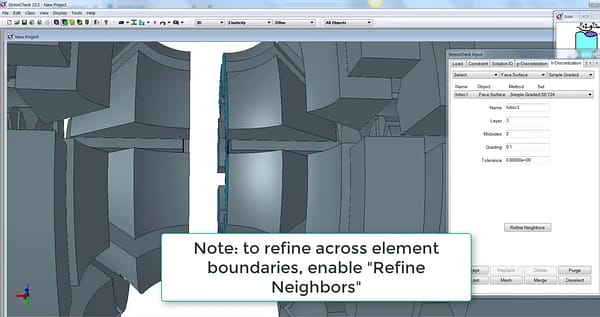 StressCheck Tutorial: Performing h-Discretization to Refine Manually Generated Meshes