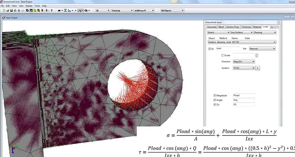 StressCheck Tutorial: Defining and Assigning a Parabolic Shear Stress Formula Distribution