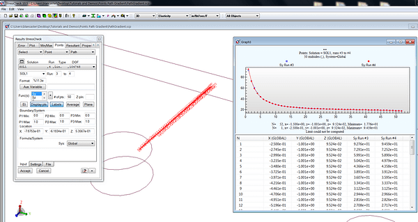 StressCheck Demo: Extracting Stress Gradients Between Points