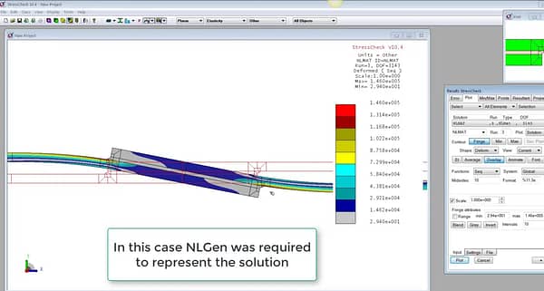 StressCheck Tutorial: Linear vs Nonlinear Results for a Single Lap Joint