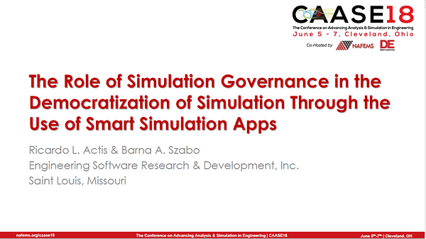 The Role of Simulation Governance in the Democratization of Simulation Through the Use of Smart Simulation Apps