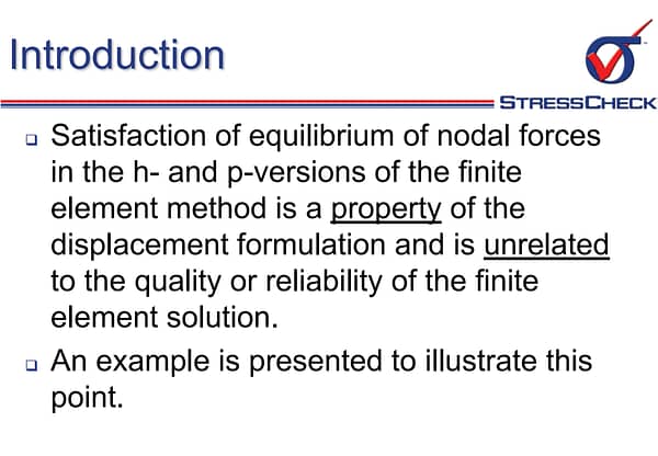The Importance of Checking Equilibrium in FEA