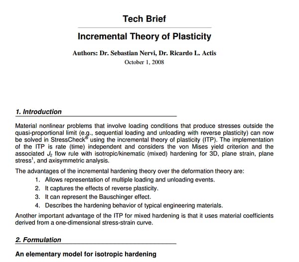 Incremental Plasticity Technical Brief