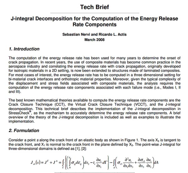 J-Integral Decomposition Technical Brief