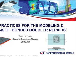 ASIP 2022 Training - Best Practices for the Modeling and Analysis of Bonded Doubler Repairs