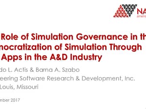 The Role of Simulation Governance in the Democratization of Simulation Through Sim Apps in the A&D Industry